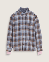 Women|Men Vans Waffle Shop Reimagined 2Fer Flannel Shirt in Grey / Blue