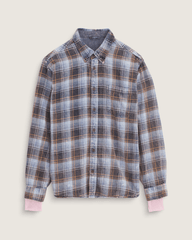Women|Men Vans Waffle Shop Reimagined 2Fer Flannel Shirt in Grey / Blue