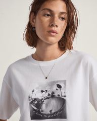 Women Vans Rhythm Relaxed Crop T-Shirt in White