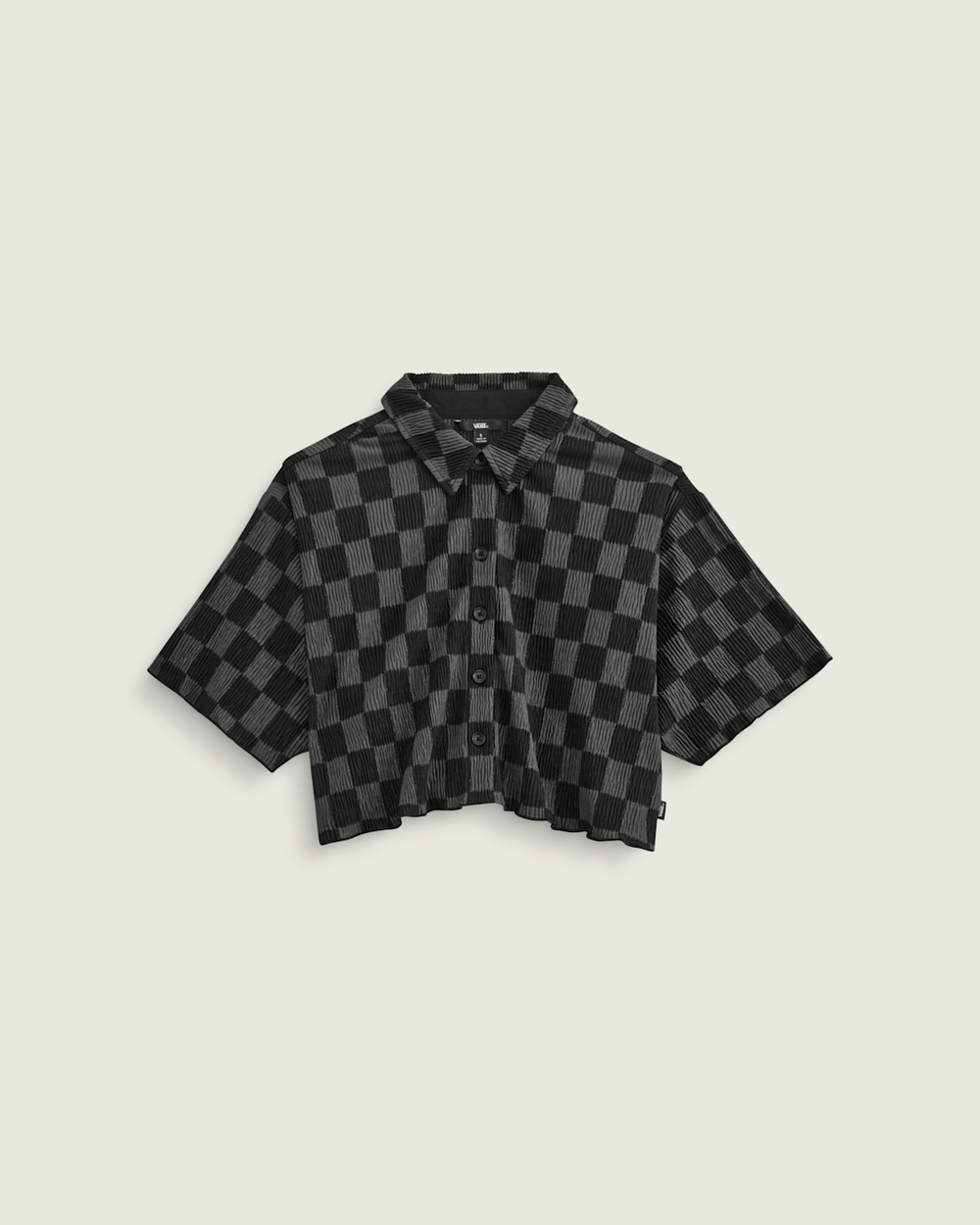 Women Vans Wren Checkerboard Shirt in Checkerboard Black / Grey