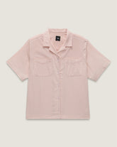 Women Vans Cassidy Camp Shirt in Sepia Rose Pink