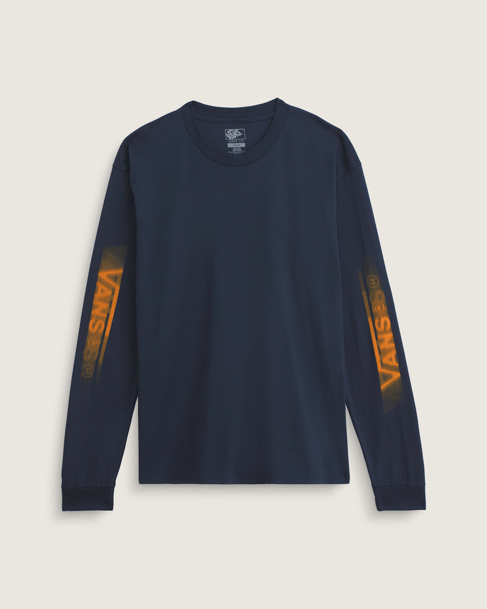 Women Vans Blur Drop Long Sleeve T-Shirt in Navy
