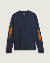 Women Vans Blur Drop Long Sleeve T-Shirt in Navy