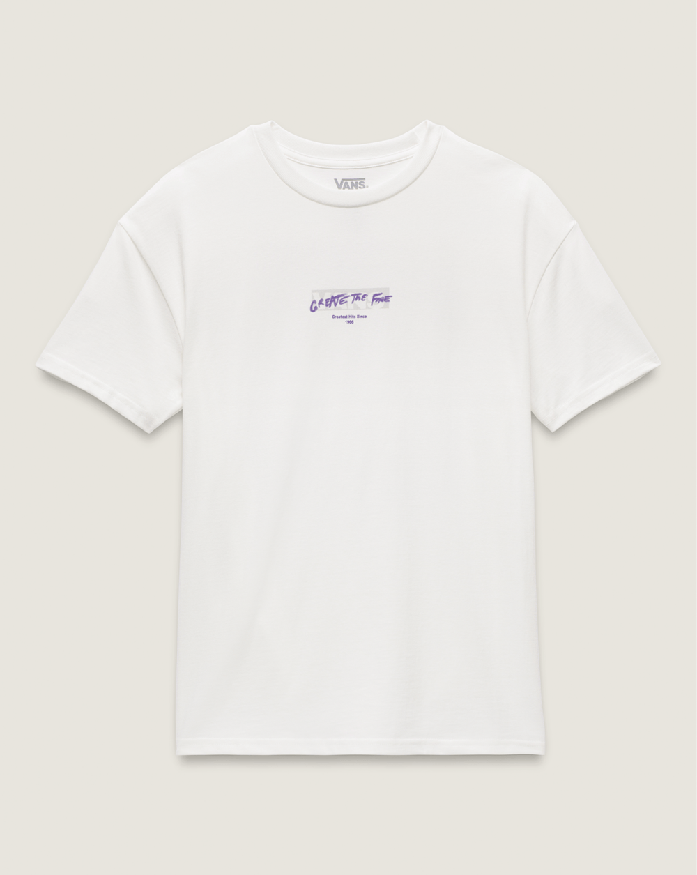 Women Vans Firemade T-Shirt in White / Purple