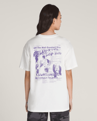 Women Vans Firemade T-Shirt in White / Purple