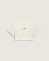 Women Vans Grafitti Nightwash T-Shirt in Lemon Icing Cream White