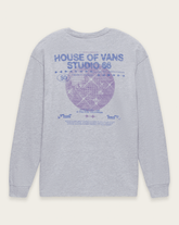 Women Vans Disco Nights Long Sleeve T-Shirt in Heather Grey
