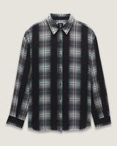 Women Vans Gillian Plaid Button Up Shirt in Black / Grey / Blue