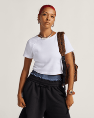 Women Vans Drew Baby T-Shirt in White