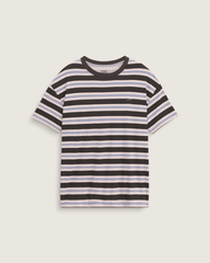 Women Vans Salton Stripe Checkerboard T-Shirt in Checkerboard Sepia Rose Pink / Black