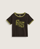 Women Vans Campus Tour Ringer T-Shirt in Black / Loden Green
