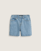 Women Vans Check-5 Mid Rise Shorts in Stonewash Blue