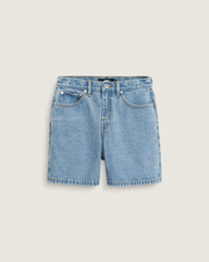 Women Vans Check-5 Mid Rise Shorts in Stonewash Blue
