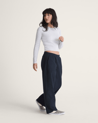 Women Vans Barrel Pants in Parisian Night Blue
