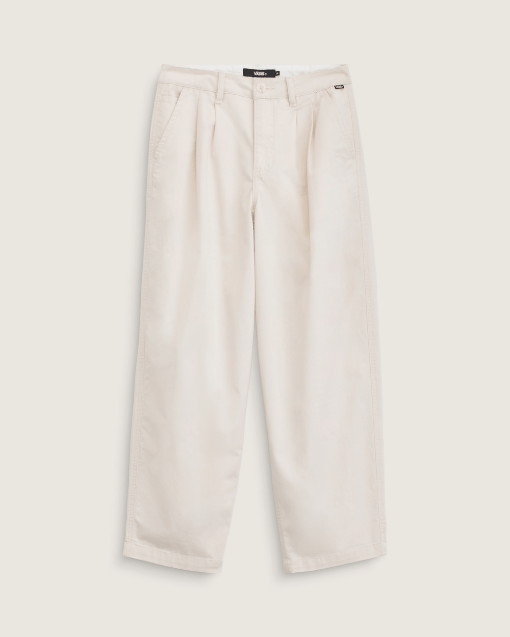 Women Vans Pleated Pants in Turtledove White