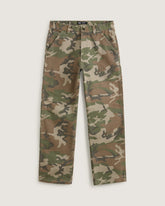 Women|Men Vans Drill Chore Carpenter Loose Denim Pants in Vintage Camo Black