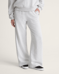 Women Vans Drop V Sweatpants in White Heather