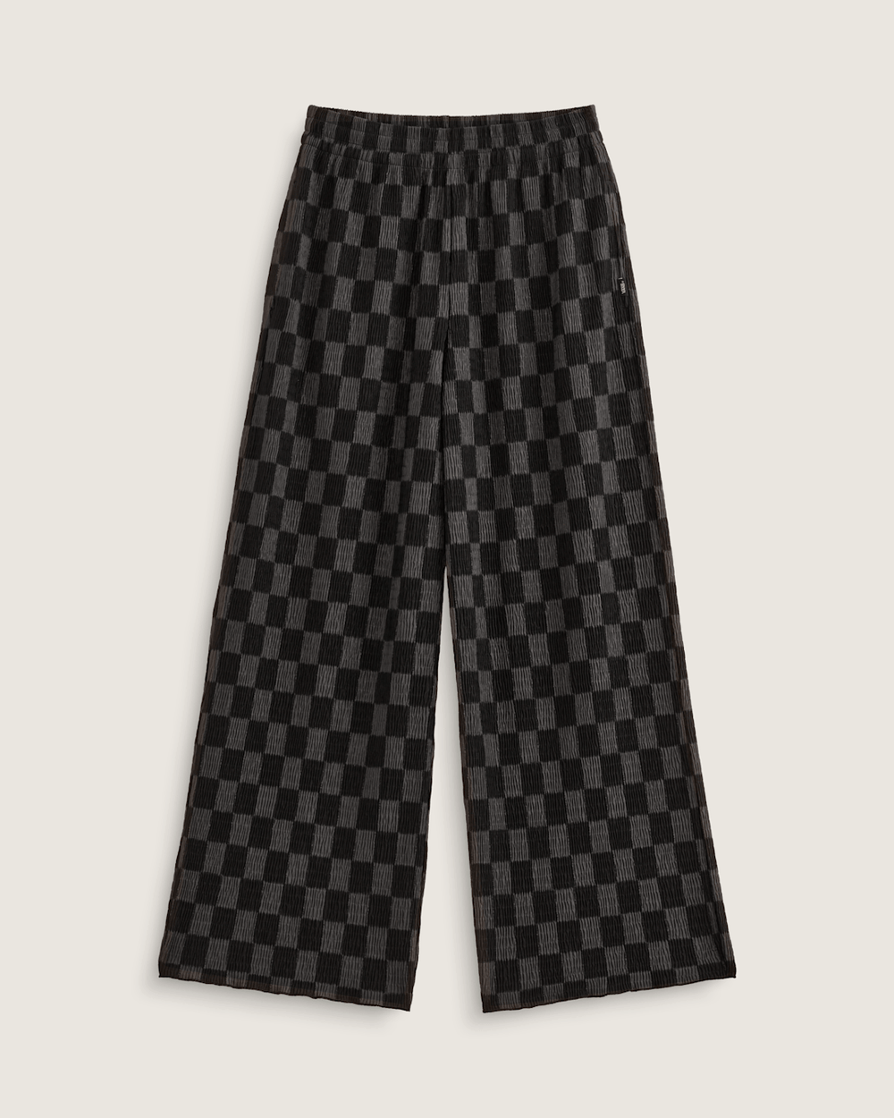 Women Vans Wren Checkerboard Pants in Checkerboard Black / Grey