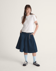 Women Vans Authentic Chino Denim Skirt in Dark Rinse Blue