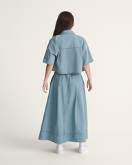Women Vans Francesca Full Skirt in True Navy Blue