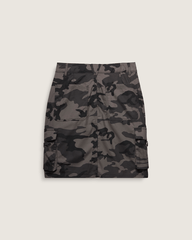 Women Vans Cobra Cargo Skirt in Camo Black / Grey