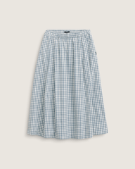 Women Vans Francesca Full Plaid Skirt in Blue / White