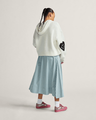Women Vans Francesca Full Plaid Skirt in Blue / White