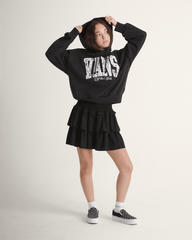 Women Vans Ava Tiered Mini Skirt in Black