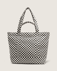 Women|Men Vans Tell All Zip Tote Bag in Checkerboard Black