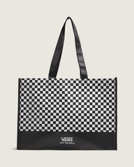 Women|Men Vans Checkerboard Reusable Tote Bag in Checkerboard Black