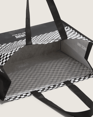 Women|Men Vans Checkerboard Reusable Tote Bag in Checkerboard Black