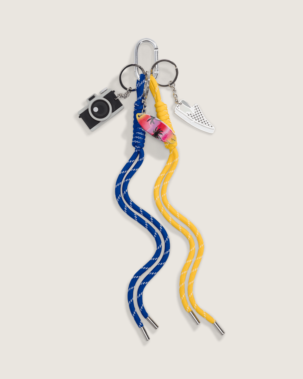 Women|Men|Kids Vans Waffle Shop Sunset Snapshot Bag Charm Set in Blue / Yellow