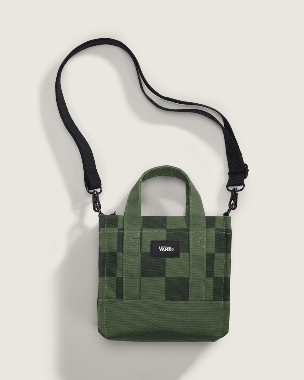 Women|Men Vans Lil Pergs Tote Bag in Checkerboard Pine Forest Green
