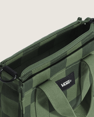 Women|Men Vans Lil Pergs Tote Bag in Checkerboard Pine Forest Green