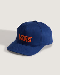 Women|Men|Kids Vans Kids Drop V Logo Snapback Hat in Deep Indigo Blue