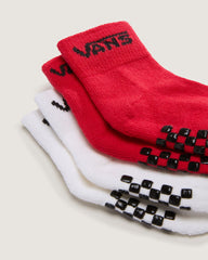 Women|Kids Vans Kids Classic Crew Socks 2-Pack in Racing Red