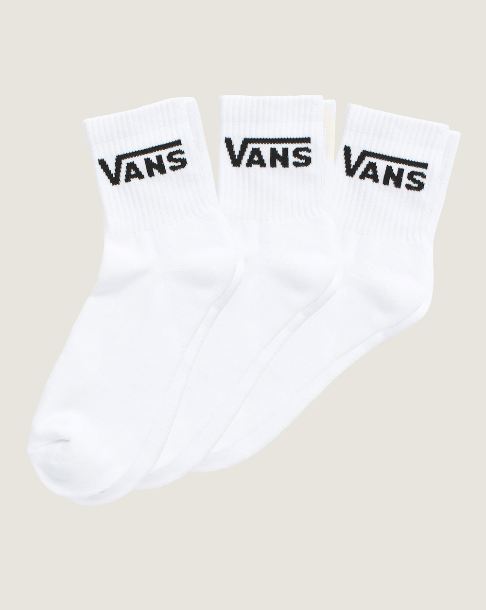 Women|Kids Vans Kids Classic Half Crew Socks 3-Pack in White
