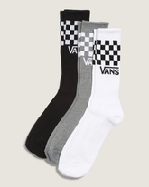Women|Kids Vans Kids Checkerboard Crew Socks in Checkerboard Black / White