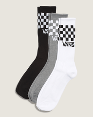 Women|Kids Vans Kids Checkerboard Crew Socks in Checkerboard Black / White