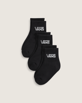 Women|Kids Vans Kids Classic Crew Socks 3-Pack in Black