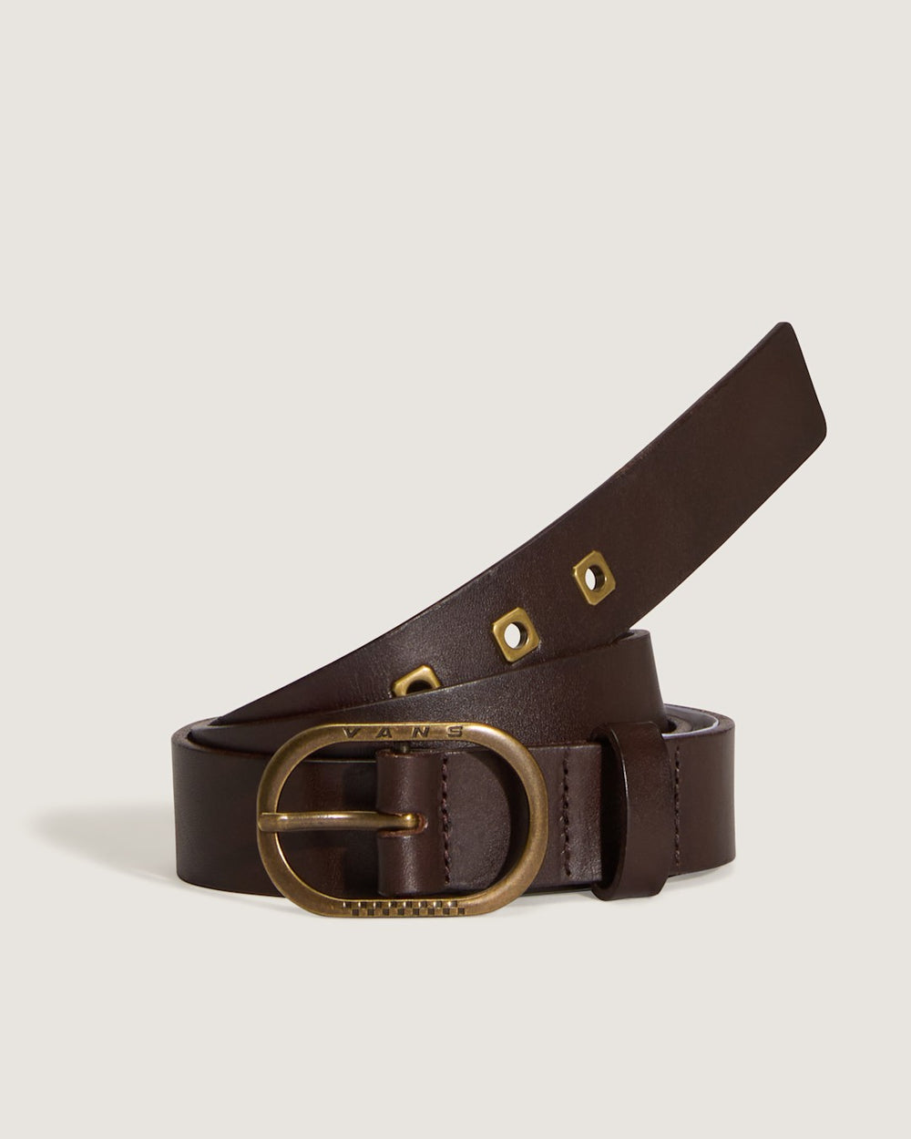 Women|Men Vans Determined Leather Belt in Coal Brown