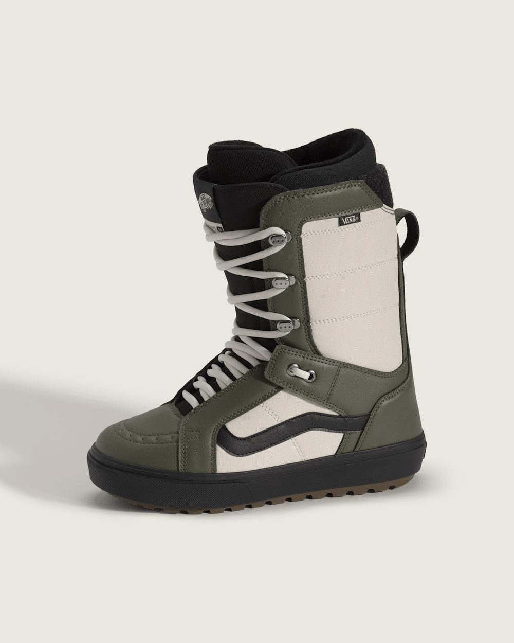 Women|Men Vans Hi-Standard OG Snowboard Boot in Grape Leaf Green / Oatmeal Beige