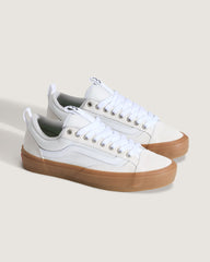 Women|Men Vans Skate Old Skool 36+ Gum Shoe in White