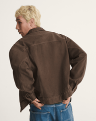 Women|Men Vans Skate Garage Denim Jacket in Coal Brown