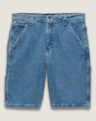 Women|Men Vans Drill Chore Loose Denim Shorts in Stone Wash Blue