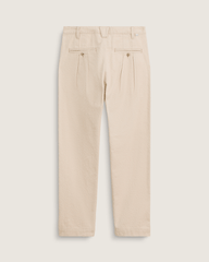 Men Vans OTW by Vans Back Pleated Trousers in Creme Brulee Beige