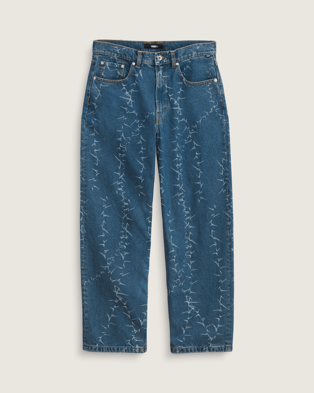 Men Vans Check-5 Baggy Denim Pants in Vintage Indigo Blue