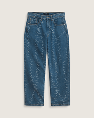 Men Vans Check-5 Baggy Denim Pants in Vintage Indigo Blue
