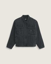 Men Vans Umber Pigment Canvas Jacket in Black