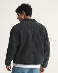Men Vans Umber Pigment Canvas Jacket in Black